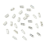 Preciosa Crystal Baguette Mellemleds Perler – Sølvbelagt Messing Med Crystal (7x3mm) - Uniq Perler - 123012