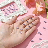 Preciosa Crystal Baguette Mellemleds Perler – Sølvbelagt Messing Med Violet (7x3mm) - Uniq Perler - 123005