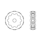 Preciosa Crystal Rondel Mellemleds Perler – 18K Forgyldt Messing Med Chatons (4,5mm) 4 stk. - Uniq Perler - 123010