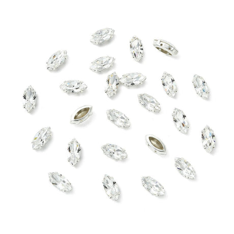 Preciosa Krystal Perle – Navette, Klar (15x7mm) - Uniq Perler - 118847