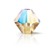 Preciosa Krystal Perler – Bicone, Lt. Col. Topaz Glitter, Rondel (4mm) 8 stk. - Uniq Perler - 123040