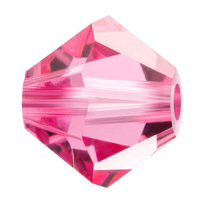 Preciosa Krystal Perler – Bicone, Rose, Rondel (4mm) 8 stk. - Uniq Perler - 123095