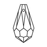 Preciosa Krystal Vedhæng – Dråbeformet, Crystal (18x9mm) - Uniq Perler - 123102