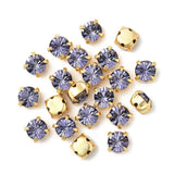 Preciosa MAXIMA Chaton Med Fatning – 18K Forgyldt Messing, Mørk Violet (6,15 - 6,35mm, SS29) 4 Stk - Uniq Perler - 122189