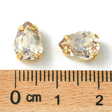 Preciosa MAXIMA – Dråbeformet, 18K Forgyldt Indfatning, Honey (10x7mm) - Uniq Perler - 123226