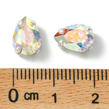 Preciosa MAXIMA – Dråbeformet, Sølvbelagt Indfatning, Crystal AB (10x7mm) - Uniq Perler - 123212