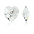 Preciosa MAXIMA Hjerteformede Krystal Vedhæng – Crystal (10mm) 2 stk. - Uniq Perler - 123114