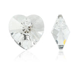 Preciosa MAXIMA Hjerteformede Krystal Vedhæng – Crystal (10mm) 2 stk. - Uniq Perler - 123114