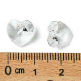 Preciosa MAXIMA Hjerteformede Krystal Vedhæng – Crystal (10mm) 2 stk. - Uniq Perler - 123114