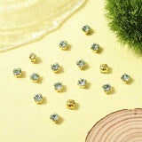 Preciosa Maxima Krystal Chaton – 18K Forgyldt, Chrysolite (3,8~4mm) 6 stk. - Uniq Perler - 123108