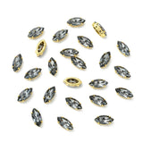 Preciosa MAXIMA – Navette, 18K Forgyldt Messing, NightFall (15x7mm) - Uniq Perler - 122985