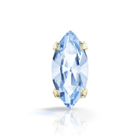 Preciosa MAXIMA – Navette, Light Sapphire, 18K Forgyldt Messing (10x5mm) - Uniq Perler - 122999