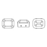 Preciosa MAXIMA – Octagon, 18K Forgyldt Messing, Crystal (12x10mm) - Uniq Perler - 122991