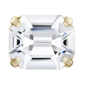 Preciosa MAXIMA – Octagon, 18K Forgyldt Messing, Crystal (12x10mm) - Uniq Perler - 122991