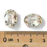 Preciosa MAXIMA – Oval, Sølvbelagt Messing, Honey (14x10mm) - Uniq Perler - 122992