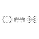 Preciosa MAXIMA – Oval, Sølvbelagt Messing, Honey (14x10mm) - Uniq Perler - 122992