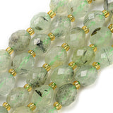 Prehnit Perler – Facetterede, Ovale (8x7mm) - Uniq Perler - 