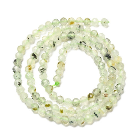 Prehnite Beads – Faceted, Round (3 mm) - Uniq Perler - 116971