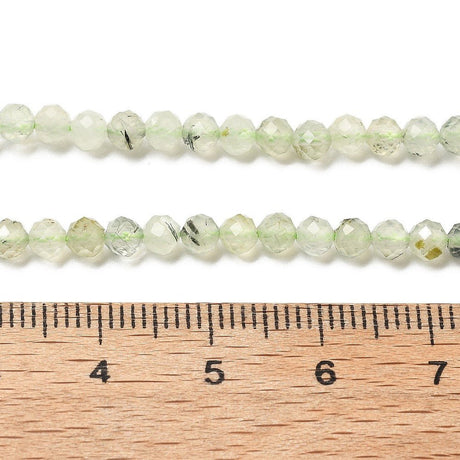 Prehnite Beads – Faceted, Round (3 mm) - Uniq Perler - 116971