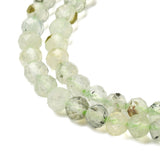 Prehnitt Perler – Fasetterte, Runde (3 mm) - Uniq Perler - 116971