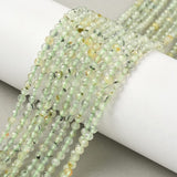 Prehnit Perler – Facetterede, Runde (3~3.5mm) - Uniq Perler - 