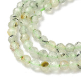 Prehnit Perler – Facetterede, Runde (3~3.5mm) - Uniq Perler - 