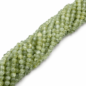 Prehnit Perler – Runde (6~6,5mm) - Uniq Perler - 125074