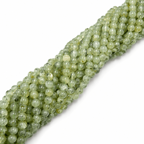 Prehnit Perler – Runde (6~6,5mm) - Uniq Perler - 125074