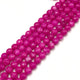 Jade Beads – Dark Pink, Faceted Round (8mm) 