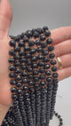 Black Onyx Beads – Faceted Rondelle (8x6-6.5mm)