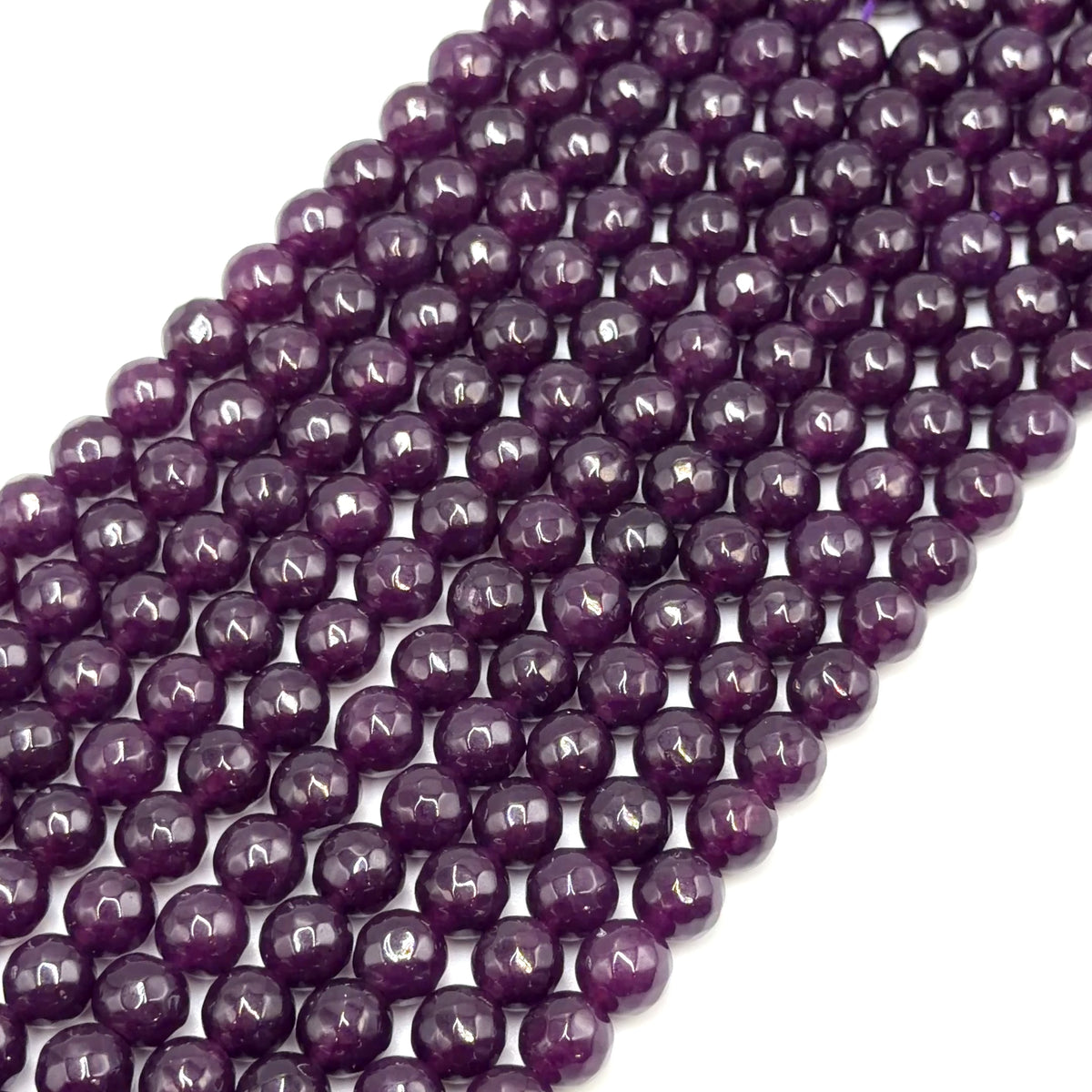 Jade Beads – Purple, Faceted, Round (8mm)