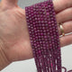 Rubinperler – Fassettert Rund (4mm) 