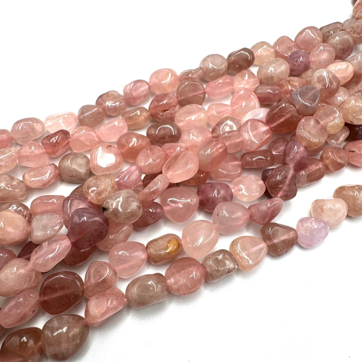 Purple Rose Kvarts Nuggets, (8 - 10mm) - Uniq Perler - 115366