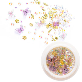 Decorative Mix for Resin – Gold-Plated Parts & Butterflies (2–7mm) - Uniq Perler - 567847