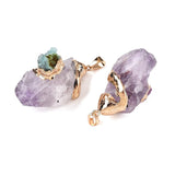 Rå Ametyst Vedhæng, (18 - 44mm) - Uniq Perler - 856840