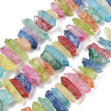 Rå Flerfarvet Kvarts Perler, (3 - 8x15 - 35mm) - Uniq Perler - 114706