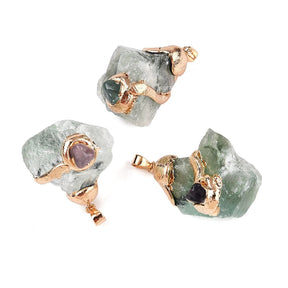 Raw Fluorite Pendant, (18 - 44mm) - Uniq Perler - 730451
