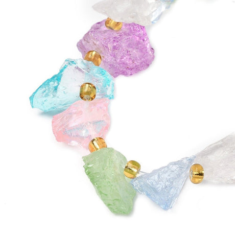 Raw quartz nuggets beads – color mix (8 - 18mm) - Uniq Perler - 117283