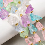 Rå kvarts nuggets perler – fargemiks (8 - 18mm) - Uniq Perler - 117283