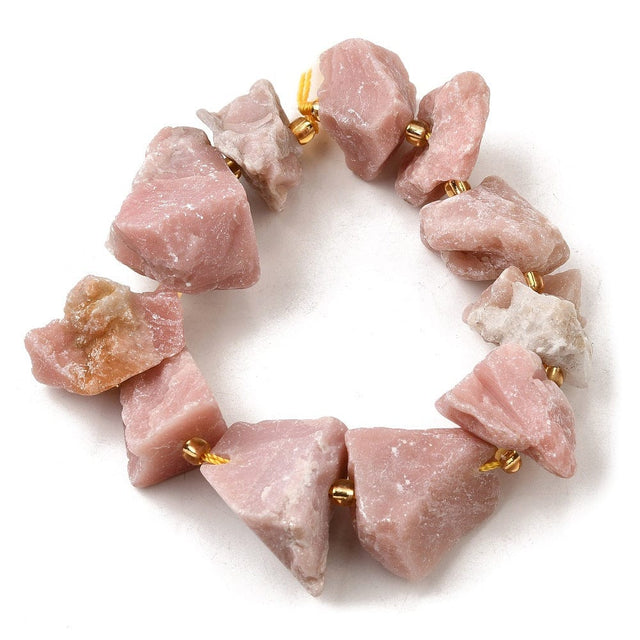 Rå Opal – Rosa, Nuggets (10 - 28mm) - Uniq Perler - 76918686567812898005899284