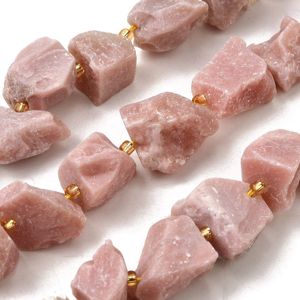 Rå Opal – Rosa, Nuggets (10 - 28mm) - Uniq Perler - 76918686567812898005899284