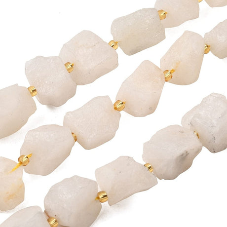 Rå White Jade – Hvid, Nuggets (10 - 28mm) - Uniq Perler - 76918568567812898005799284