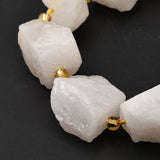 Rå White Jade – Hvid, Nuggets (10 - 28mm) - Uniq Perler - 76918568567812898005799284