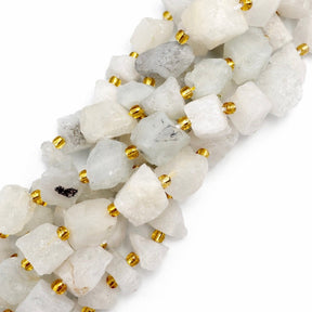 Rå White Jade – Hvid, Nuggets (7 - 16mm) - Uniq Perler - 566777