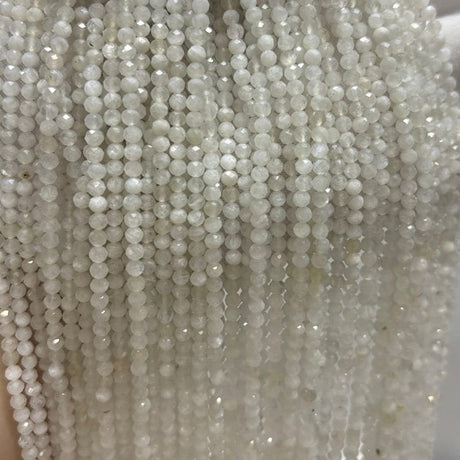 Rainbow Månesten – Facetteret (3,5mm) - Uniq Perler - 113055