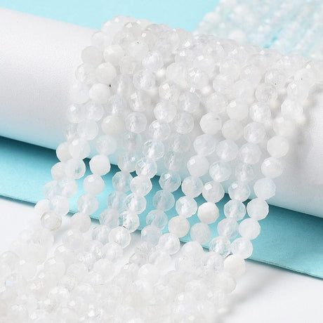 Rainbow Månesten – Facetteret (3,5mm) - Uniq Perler - 113055