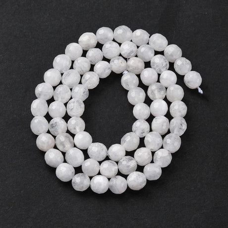 Rainbow Månesten – Facetteret (6mm) - Uniq Perler - 113108