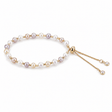 Regulerbar Armbånd med Ferskvandsperler - Pastel Nuancer, (19,5cm) - Uniq Perler - 853578