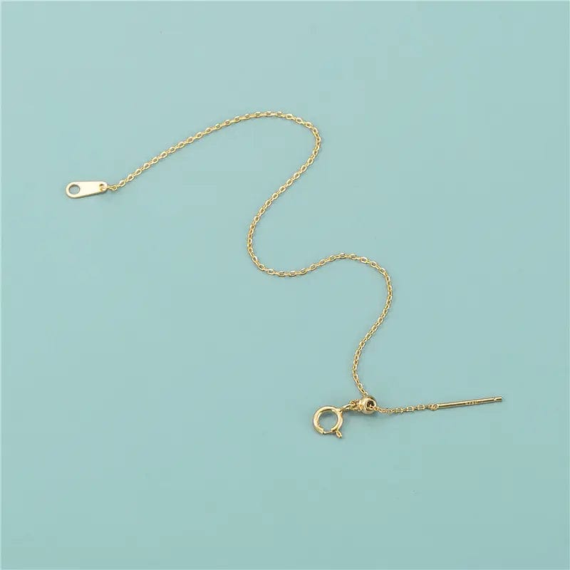 Regulerbar Armbånd, Forgyldt Sterling Sølv, 18cm - Uniq Perler - 12234