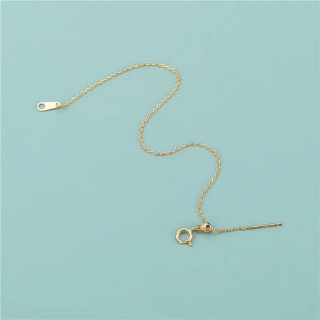 Regulerbar Armbånd, Forgyldt Sterling Sølv, 18cm - Uniq Perler - 12234